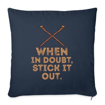Arnis Eskrima Kali Filipino FMA Stick - Housse de coussin décorative 45 x 45 cm - bleu marine - Devant