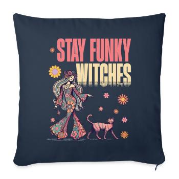 Sorcières Lover Design Drôle Sorcières Dire - Housse de coussin décorative 45 x 45 cm - bleu marine - Devant