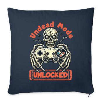 Zombie Gaming Controller Undead Mode Unlocked - Sofa pillowcase 17,3'' x 17,3'' (45 x 45 cm) - navy - Front