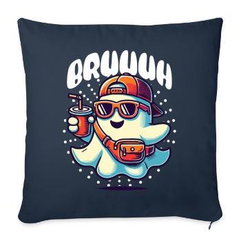 Gespenst Mit Bruuuh Für Coole Vibes - Sofakissenbezug 45 x 45 cm - Navy - Vorne