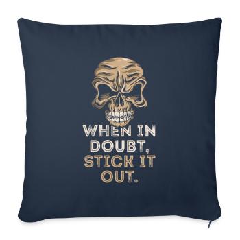 Arnis Eskrima Kali Filipino FMA Stick - Housse de coussin décorative 45 x 45 cm - bleu marine - Devant