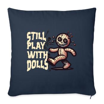 Still Playing With Dolls Voodoo Doll Creepy - Sofa pillowcase 17,3'' x 17,3'' (45 x 45 cm) - navy - Front