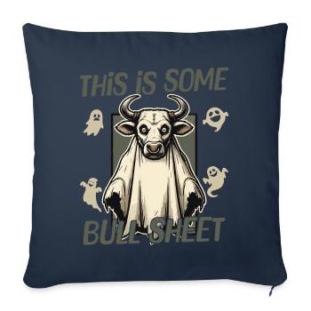 Drôle de vache fantôme costume Halloween - Housse de coussin décorative 45 x 45 cm - bleu marine - Devant