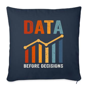 Données ou ce n’est pas arrivé pour l’étudiant - Housse de coussin décorative 45 x 45 cm - bleu marine - Devant