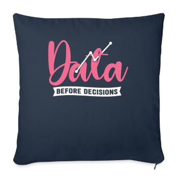 Données ou ce n’est pas arrivé pour l’étudiant - Housse de coussin décorative 45 x 45 cm - bleu marine - Devant
