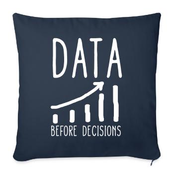 Données ou ce n’est pas arrivé pour l’étudiant - Housse de coussin décorative 45 x 45 cm - bleu marine - Devant