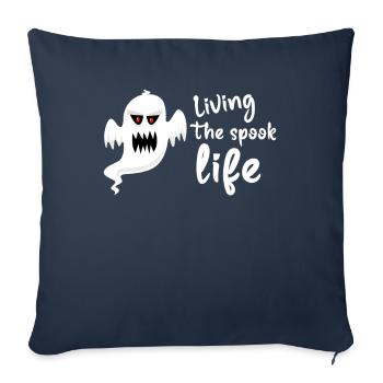 Vivre la vie fantôme Spook Life Appât - Housse de coussin décorative 45 x 45 cm - bleu marine - Devant