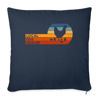 Lokaler Eierhändler Hühnerbesitzer Züchter - Sofakissenbezug 45 x 45 cm - Navy - Vorne