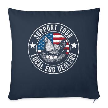Lokaler Eierhändler American Flag Farmer - Sofakissenbezug 45 x 45 cm - Navy - Vorne