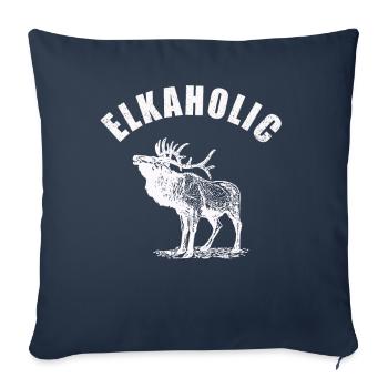 Elk Hunting Elkaholic Hunters - Sofa pillowcase 17,3'' x 17,3'' (45 x 45 cm) - navy - Front