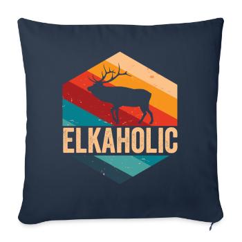 Elk Hunting Elkaholic Hunters - Sofa pillowcase 17,3'' x 17,3'' (45 x 45 cm) - navy - Front