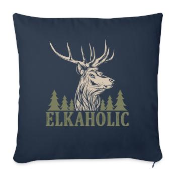Elk Hunting Elkaholic Hunters - Sofa pillowcase 17,3'' x 17,3'' (45 x 45 cm) - navy - Front