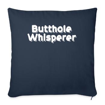 Chuchoteur de trou du cul - Housse de coussin décorative 45 x 45 cm - bleu marine - Devant