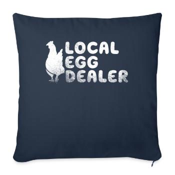Lokaler Eierhändler Hühnerbesitzer Züchter - Sofakissenbezug 45 x 45 cm - Navy - Vorne