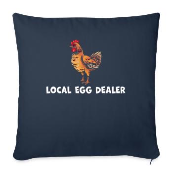 Lokaler Eierhändler Hühnerbesitzer Züchter - Sofakissenbezug 45 x 45 cm - Navy - Vorne