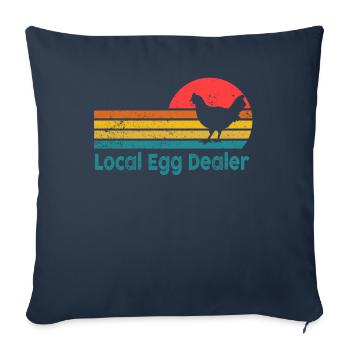 Lokaler Eierhändler Hühnerbesitzer Züchter - Sofakissenbezug 45 x 45 cm - Navy - Vorne