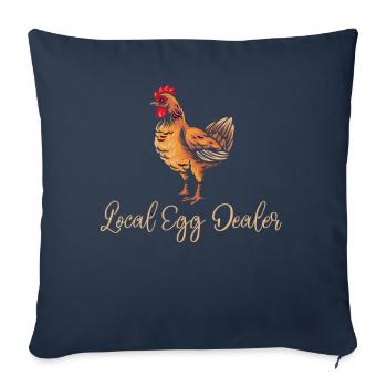 Lokaler Eierhändler Hühnerbesitzer Züchter - Sofakissenbezug 45 x 45 cm - Navy - Vorne