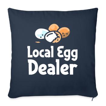 Lokaler Eierhändler Hühnerbesitzer Züchter - Sofakissenbezug 45 x 45 cm - Navy - Vorne
