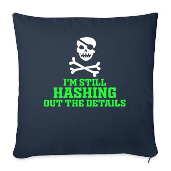 Expertise en cybersécurité de hackers éthiques - Housse de coussin décorative 45 x 45 cm - bleu marine - Devant