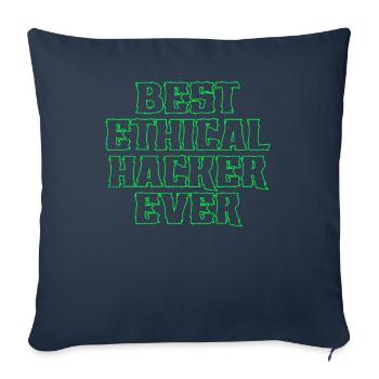 Expertise en cybersécurité de hackers éthiques - Housse de coussin décorative 45 x 45 cm - bleu marine - Devant