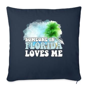 Jemand in Florida liebt mich - Sofakissenbezug 45 x 45 cm - Navy - Vorne