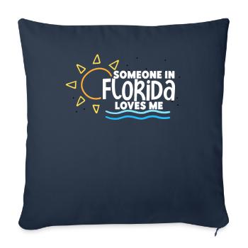 Jemand in Florida liebt mich - Sofakissenbezug 45 x 45 cm - Navy - Vorne
