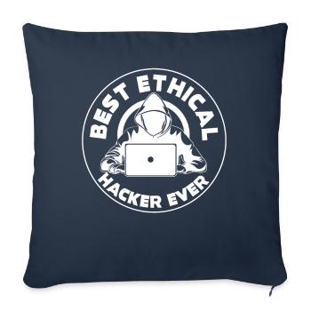 Expertise en cybersécurité de hackers éthiques - Housse de coussin décorative 45 x 45 cm - bleu marine - Devant