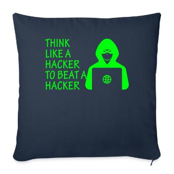 Expertise en cybersécurité de hackers éthiques - Housse de coussin décorative 45 x 45 cm - bleu marine - Devant