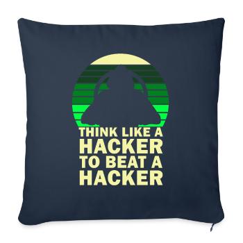 Expertise en cybersécurité de hackers éthiques - Housse de coussin décorative 45 x 45 cm - bleu marine - Devant