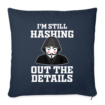 Expertise en cybersécurité de hackers éthiques - Housse de coussin décorative 45 x 45 cm - bleu marine - Devant