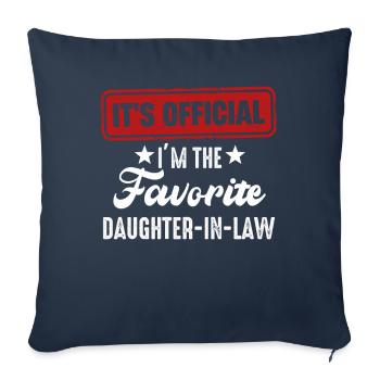 Je suis la belle-fille préférée - Housse de coussin décorative 45 x 45 cm - bleu marine - Devant