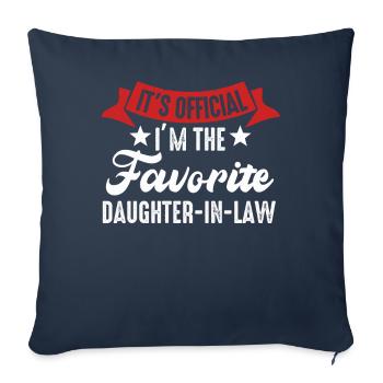 Je suis la belle-fille préférée - Housse de coussin décorative 45 x 45 cm - bleu marine - Devant