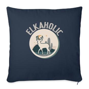 Elk Hunting Elkaholic Hunters - Sofa pillowcase 17,3'' x 17,3'' (45 x 45 cm) - navy - Front