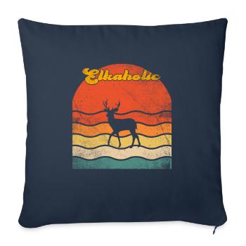 Elk Hunting Elkaholic Hunters - Sofa pillowcase 17,3'' x 17,3'' (45 x 45 cm) - navy - Front