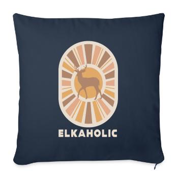 Elk Hunting Elkaholic Hunters - Sofa pillowcase 17,3'' x 17,3'' (45 x 45 cm) - navy - Front
