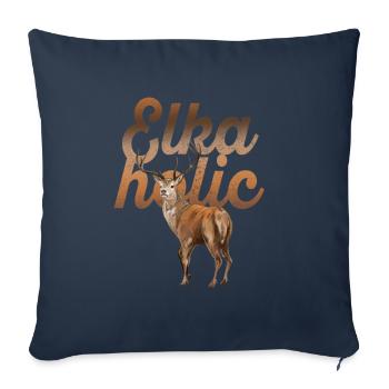 Chasse à l’élan Elkaholic Hunters - Housse de coussin décorative 45 x 45 cm - bleu marine - Devant