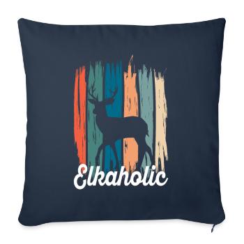 Elk Hunting Elkaholic Hunters - Sofa pillowcase 17,3'' x 17,3'' (45 x 45 cm) - navy - Front