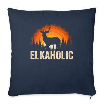 Elk Hunting Elkaholic Hunters - Sofa pillowcase 17,3'' x 17,3'' (45 x 45 cm) - navy - Front