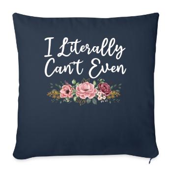Je ne m’en soucie même pas - Housse de coussin décorative 45 x 45 cm - bleu marine - Devant
