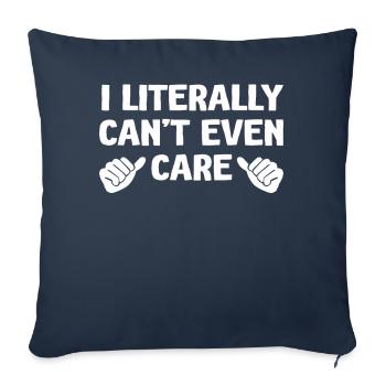 Je ne m’en soucie même pas - Housse de coussin décorative 45 x 45 cm - bleu marine - Devant