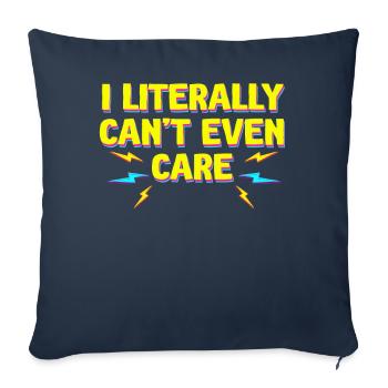 Je ne m’en soucie même pas - Housse de coussin décorative 45 x 45 cm - bleu marine - Devant