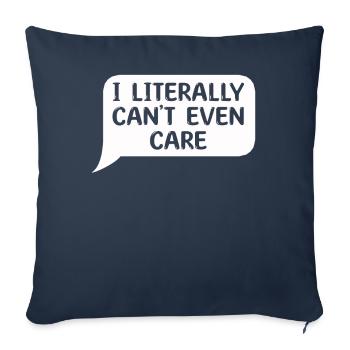 Je ne m’en soucie même pas - Housse de coussin décorative 45 x 45 cm - bleu marine - Devant