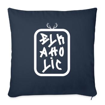 Chasse à l’élan Elkaholic Hunters - Housse de coussin décorative 45 x 45 cm - bleu marine - Devant