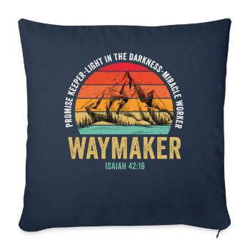Waymaker Gardien de la promesse Faiseur de miracles - Housse de coussin décorative 45 x 45 cm - bleu marine - Devant