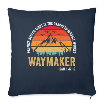 Waymaker Gardien de la promesse Faiseur de miracles - Housse de coussin décorative 45 x 45 cm - bleu marine - Devant