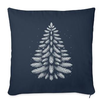 Stylish Christmas tree for festive mood - Sofa pillowcase 17,3'' x 17,3'' (45 x 45 cm) - navy - Front