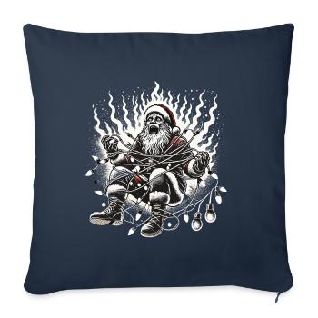 Weihnachtsmann Stromschlag Humorvolles Design - Sofakissenbezug 45 x 45 cm - Navy - Vorne