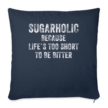 Sugarholic Sweets Zucker Süßigkeiten Enthusiast - Sofakissenbezug 45 x 45 cm - Navy - Vorne