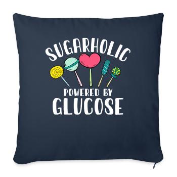 Sugarholic Sweets Zucker Süßigkeiten Enthusiast - Sofakissenbezug 45 x 45 cm - Navy - Vorne