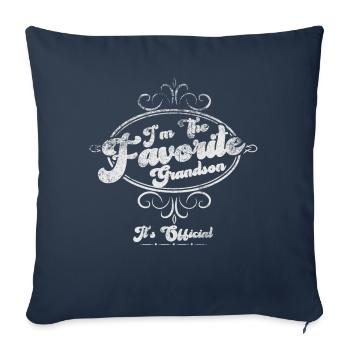 C'est officiel, je suis le petit-fils préféré - Housse de coussin décorative 45 x 45 cm - bleu marine - Devant